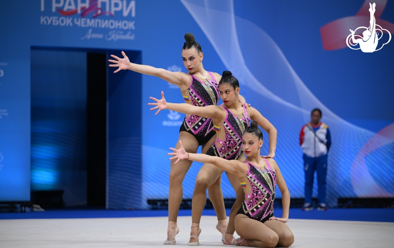 Team Venezuela during an exercise with balls