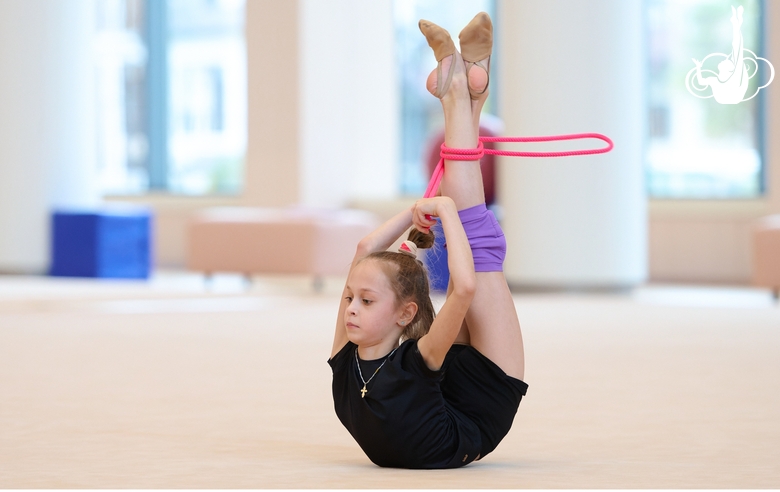 Sabrina Kulish during an exercise with a jump rope