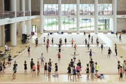 Gymnasts in the Academy's training hall