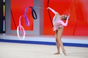 Alina Harnasko during the ribbon exercise