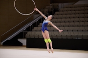 Mariia Borisova during a control training session at the Academy
