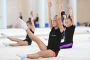 Gymnasts from Belgorod during training