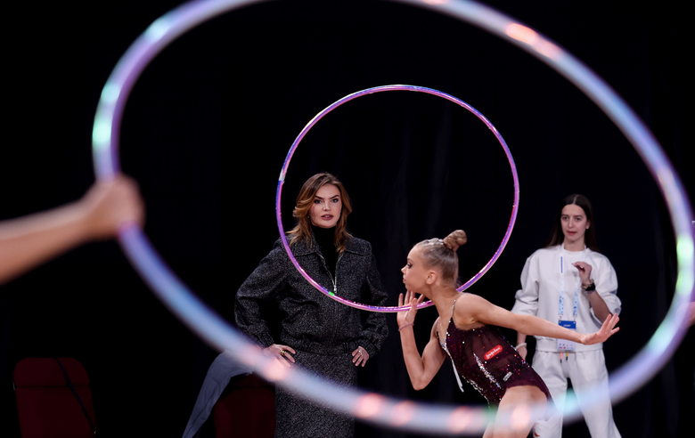 4 марта 2026 года. Олимпийская чемпионка Алина Кабаева на чемпионате России в Москве