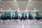 Alla Dukhova's dance studio TODES intensive course participants during a flash mob