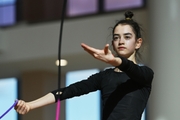 Anna Vakulenko during an exercise with a jump rope