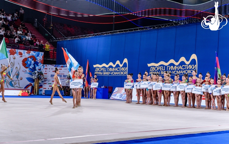 Gymnasts at the opening ceremony