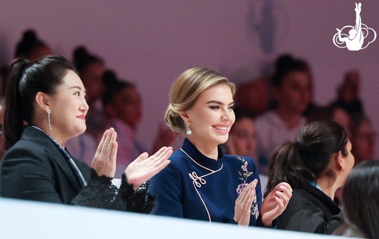 Olympic champion Alina Kabaeva during the Sky Grace Cup International Tournament and Beijing Top Open 2025