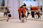 February 4, 2026. Olympic champion Alina Kabaeva during a class of gymnasts from the free early development groups
