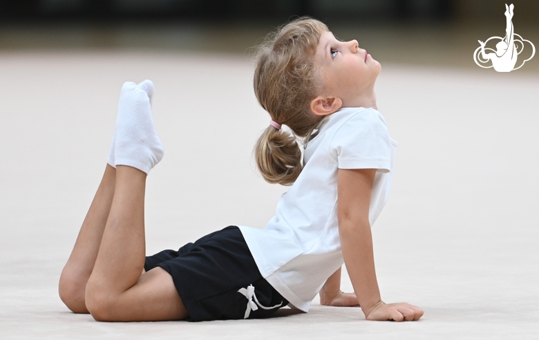 A young gymnast during Academy selection