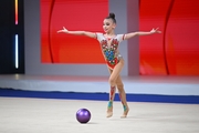 Diana Sobyanina during the ball exercise