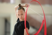 Gymnast from Belgorod  during an exercise with a ribbon