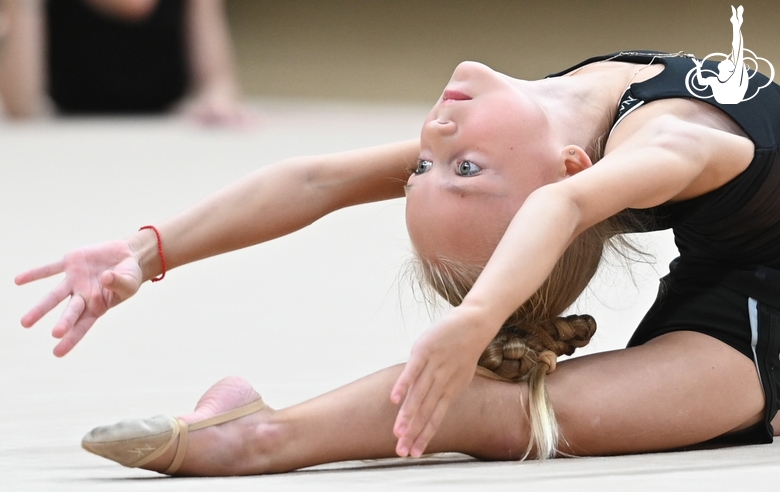 Young gymnast on the first day of the Academy selection process