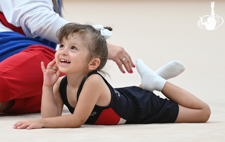 Young gymnast during the Academy selection process