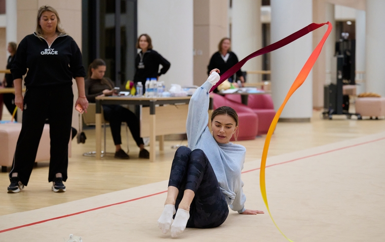 September 30, 2026. Olympic champion Alina Kabaeva during a training session at the Academy