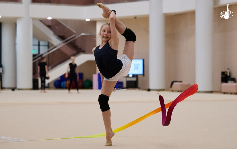Evelina Tandalova during a training session at the Academy