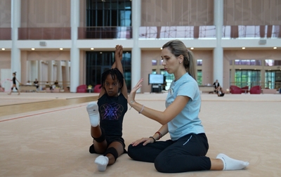 Congolese gymnast and coach share emotions after meeting with Alina Kabaeva