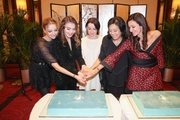 Olympic champion Alina Kabaeva and  guests of honor of the Sky Grace-2023 tournament cut the cake