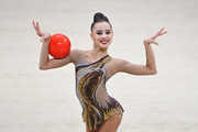 Mariia Borisova during the ball exercise