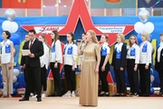 Soloist of the Altai State Musical Theater Alexandra Karpov during opening ceremony