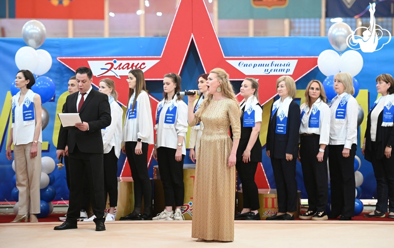 Soloist of the Altai State Musical Theater Alexandra Karpov during opening ceremony