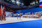 Gymnasts at the opening ceremony