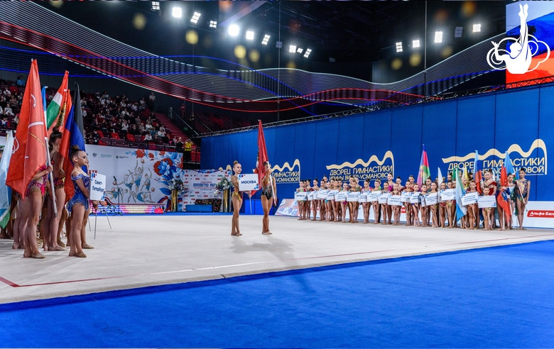 Gymnasts at the opening ceremony