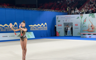 Олимпийская чемпионка Алина Кабаева поддерживает Марию Борисову в финальный день 1-го этапа «Кубка сильнейших»