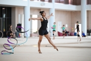 Gymnast Kimaya Karle during training at the Academy