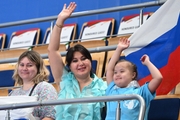 Children with special needs from Kazan support the International Sky Grace Rhythmic Gymnastics Clubs Association team