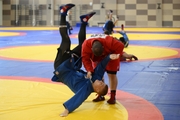 Participants of the training camp during training at the Martial Arts Academy