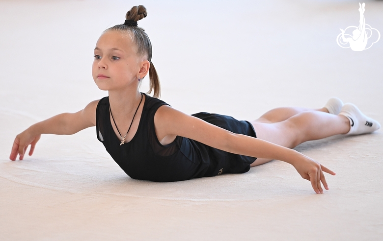 Gymnast from Belgorod during training