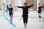 Dina Averina and students of the Academy during training