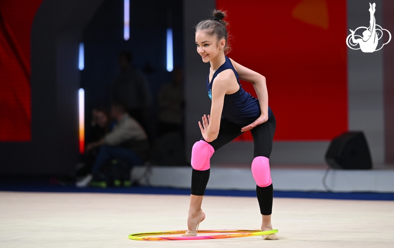 Ksenia Savinova during floor testing
