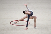 Nur Sadygova during the hoop exercise