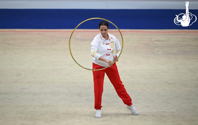 Olympic champion Linoy Ashram during the Friendship flash mob