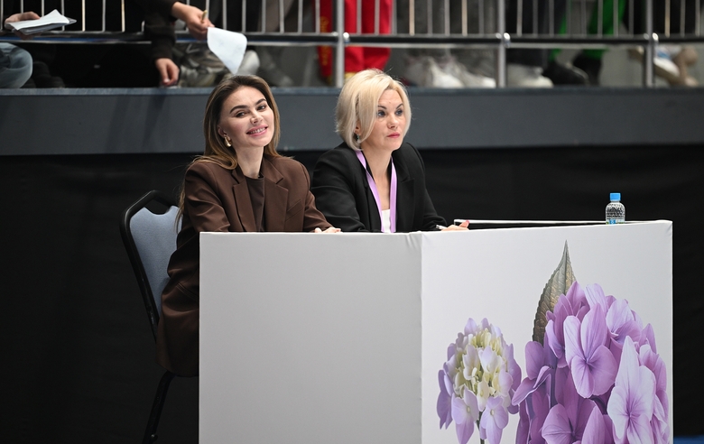 September 19, 2026. Olympic champion Alina Kabaeva and judge Lilia Mironova at the third stage of the Cup of the Strongest in St. Petersburg
