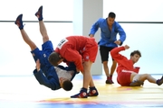 Participants of the training camp during training at the Martial Arts Academy