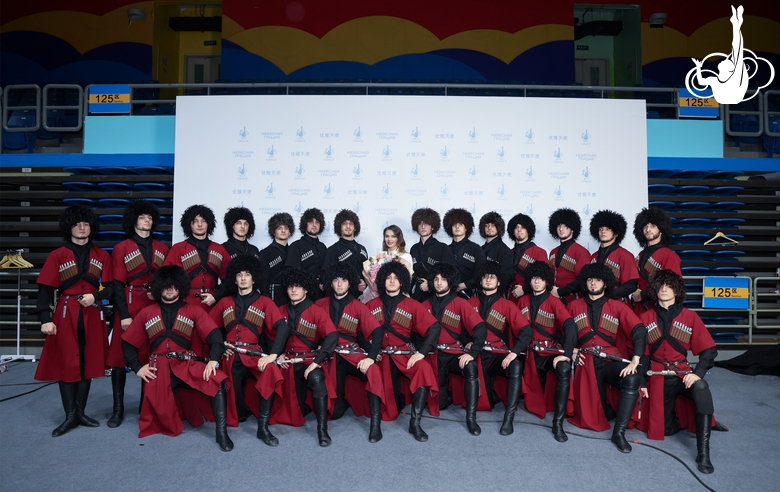 Olympic champion Alina Kabaeva with the Vainakh State Academic Dance Ensemble