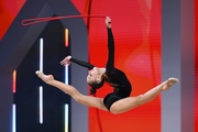 Mariia Borisova during the rope exercise