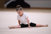 Young gymnast during the selection process