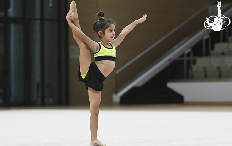 A young gymnast during Academy selection