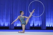 Angela Mazibrada  during an exercise with a hoop