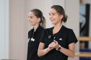 Dina and Arina Averina during a work-out at the Academy