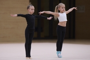 Young gymnasts during Academy selection