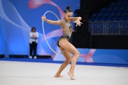 Sofia Ilteryakova during an exercise with a hoop