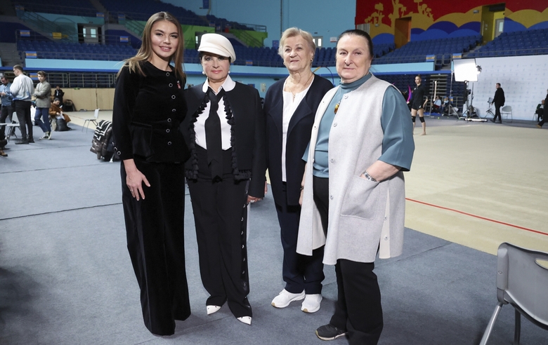 December 16, 2023 Olympic champion Alina Kabaeva together with the President of the All-Russian Gymnastics Federation and head coach of the Russian national team Irina Viner, Russia’s Honored Coaches Vera Shtelbaums and Natalya Tishina