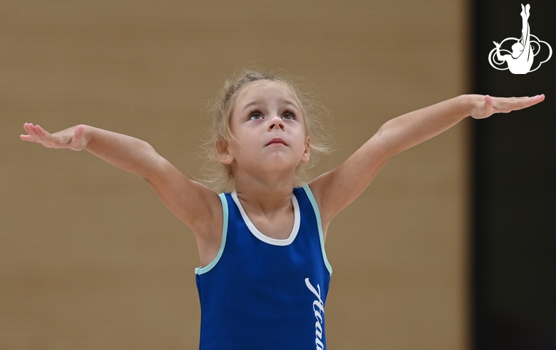 A young gymnast during Academy selection