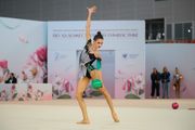 Anna Vakulenko during exercise with ball