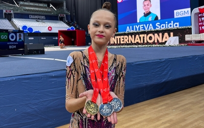 Sky Grace gymnasts won five medals on the second day of the Ojaq Cup international tournament