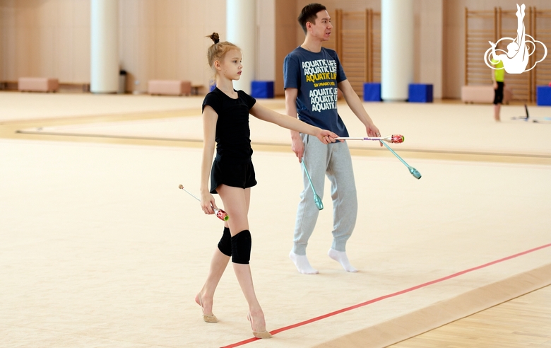 Kristina Voitenko and coach Alexander Buklov